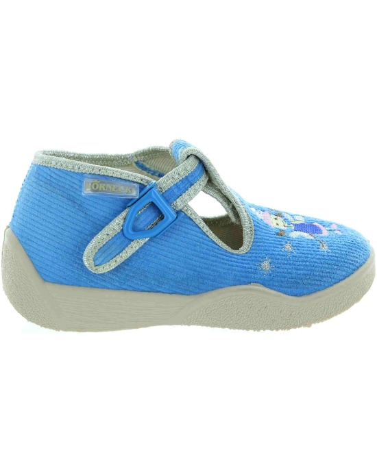 Natural steps girls blue orthopedic slippers with arches 