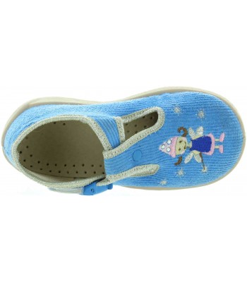 Toddler blue slippers with arches  