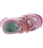 Pink leather baby sneakers for learning to stand and walk