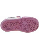 Pink leather baby sneakers for learning to stand and walk