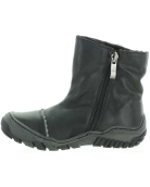 Pronation high top black leather snow boots for girls