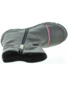 Winter gray snow boots for kids that are waterproof 