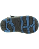 Snow boots for a toddler in blue leather that are cold proof