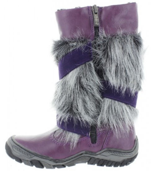 Boots made in Europe purple for snow 