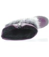 Purple fur snow boots made in Europe