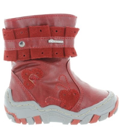 Soft sole baby winter red boots with wool that are waterproof form Europe