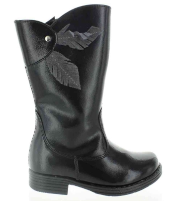 Fashion tall black snowproof winter boots for girls