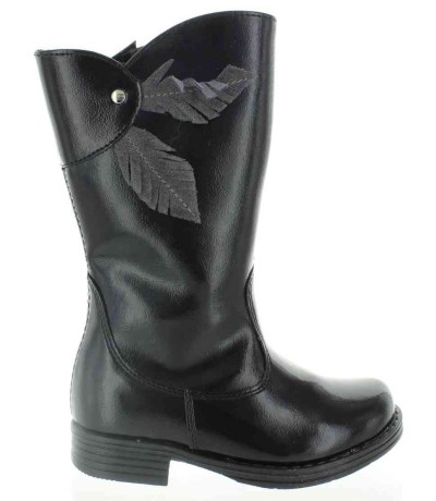 Fashion tall black snowproof winter boots for girls