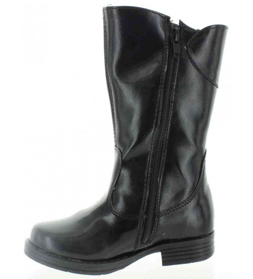 Waterproof snow black kids boot that are fashionable 
