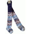 Soft quality tights for kids with blue flowers