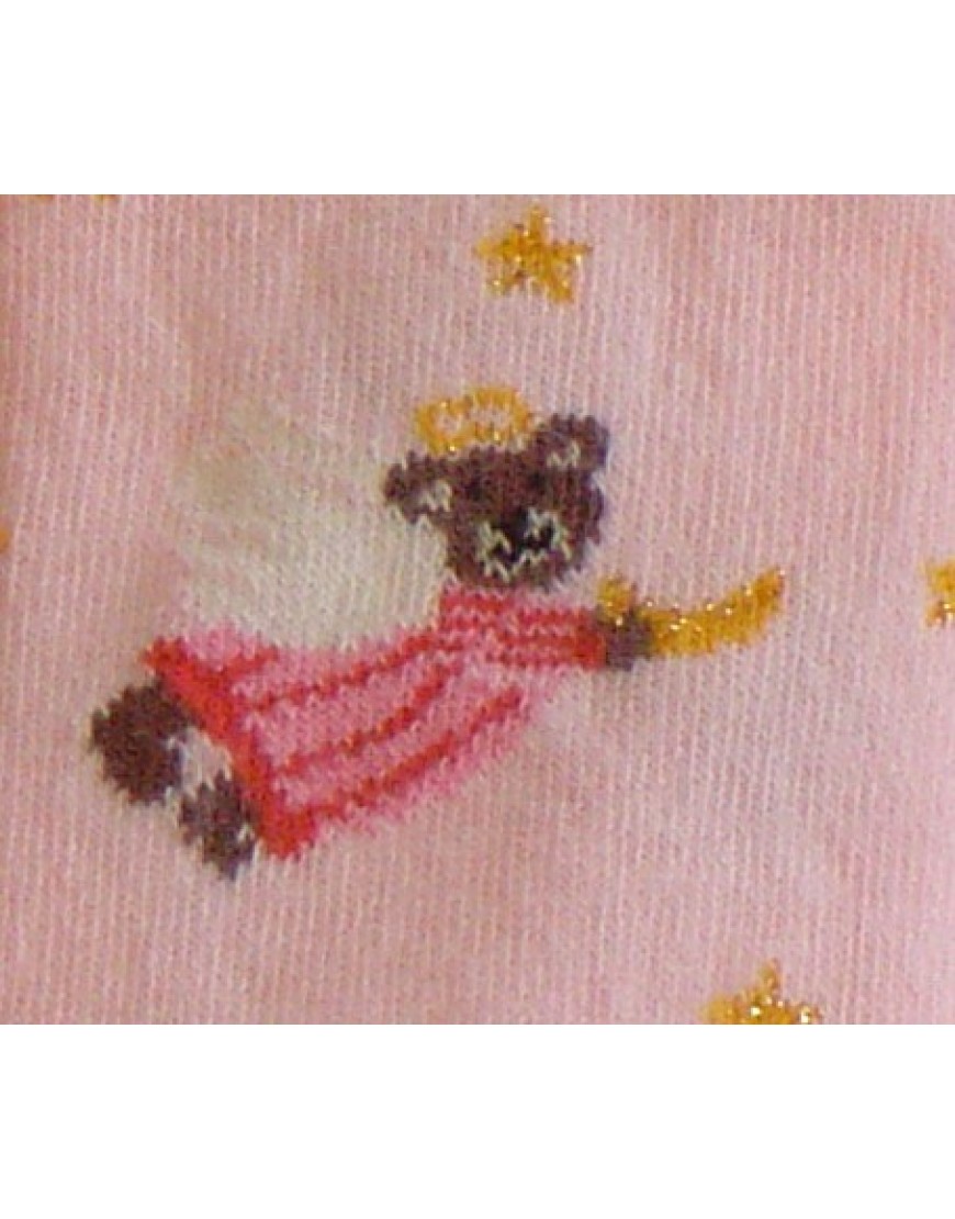 Bear decorative baby tights in pink color
