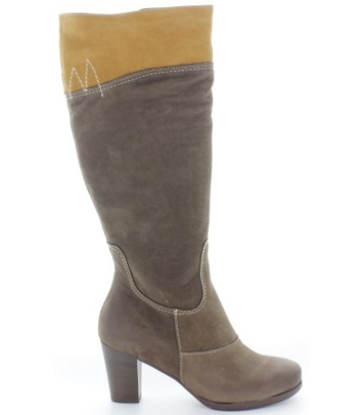 Snow boots brown leather made in Poland