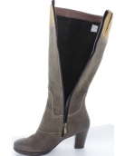 Snow boots brown leather made in Poland