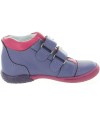 Purple ankle high girls boots with arches