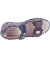 Purple leather soft girls sandals with ortho support 