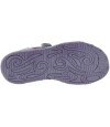 Purple leather soft girls sandals with ortho support 