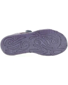Purple leather soft girls sandals with ortho support 