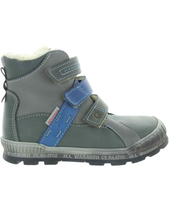Alleviated ankles pronation winter boots for boys in gray leather 