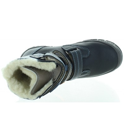 Corrective leather snow boots with support