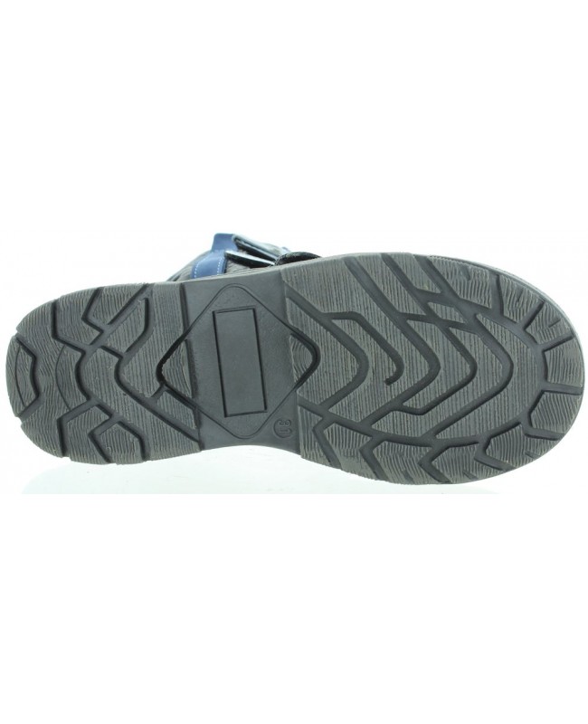 Navy snow boots for a child with wool