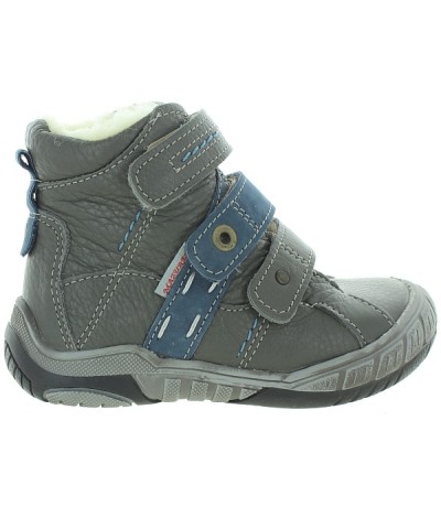 Healthy kids gray leather boots for winter with support