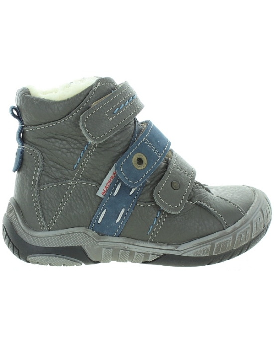 Healthy kids gray leather boots for winter with support