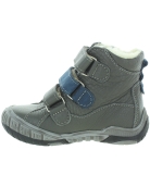 Healthy kids gray leather boots for winter with support