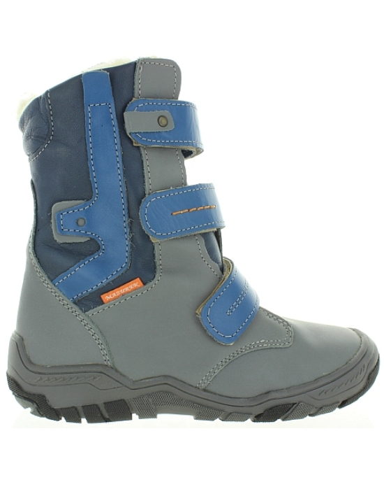 Gray waterproof snow boots for boys that are weightless