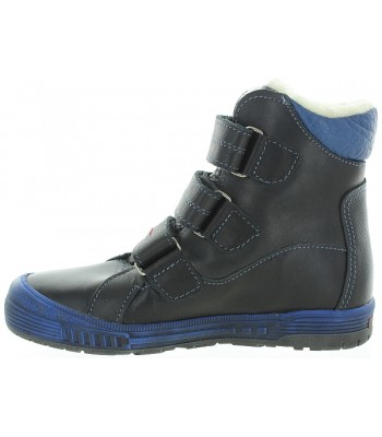 Boots with support in black leather for boy