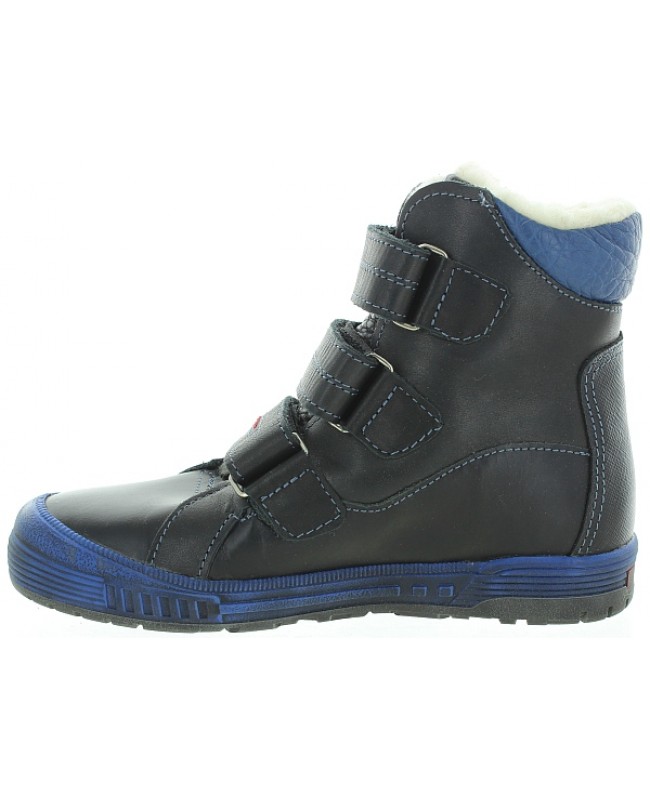Boots with support in black leather for boy