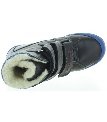 Boots with support in black leather for boy