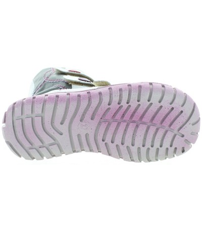 Snow boots for girls in white leather 