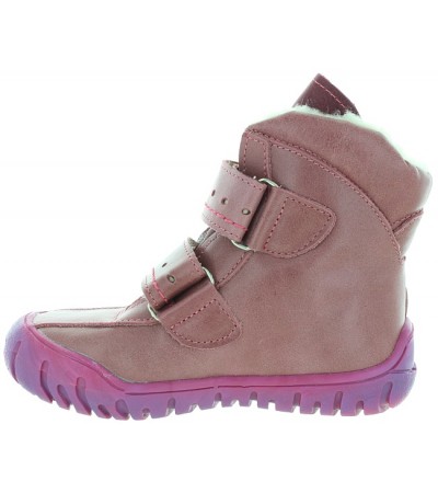 Leather waterproof snow boots for a girl
