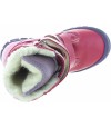 Soft sole with traction red leather girls snow boots for winter