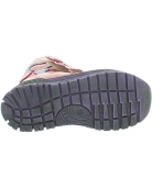 Soft sole with traction red leather girls snow boots for winter