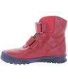 Red leather tall snow boots for girls