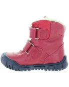 Red European waterproof snow boots for a child 
