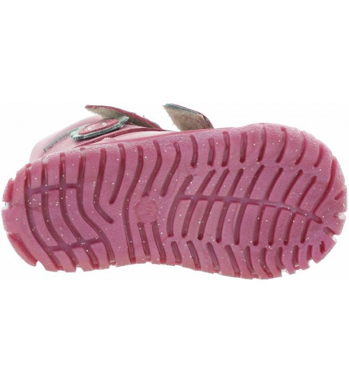 Leather boots for a girl elegant and pink leather