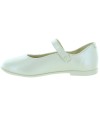 Beige leather beige dress shoes for girls 