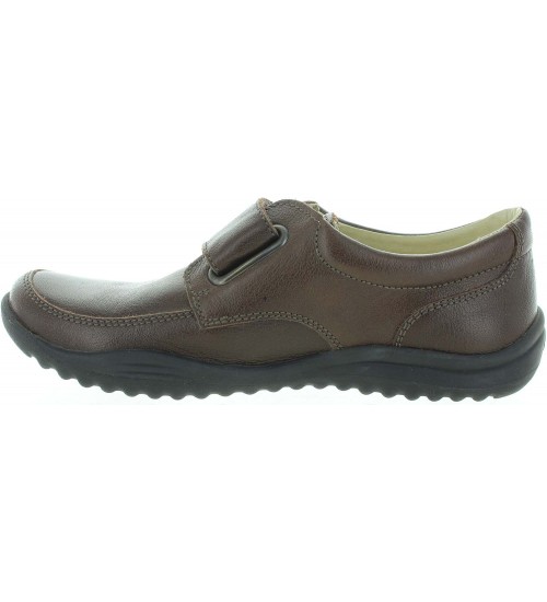 School shoes for a boy in brown leather 