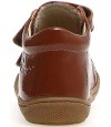 Brown patent leather soft shoes for girls