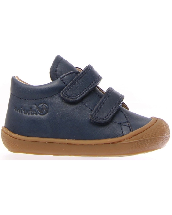 Navy leather soft baby learning to walk shoes