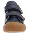 Navy leather soft baby learning to walk shoes