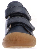 Navy leather soft baby learning to walk shoes