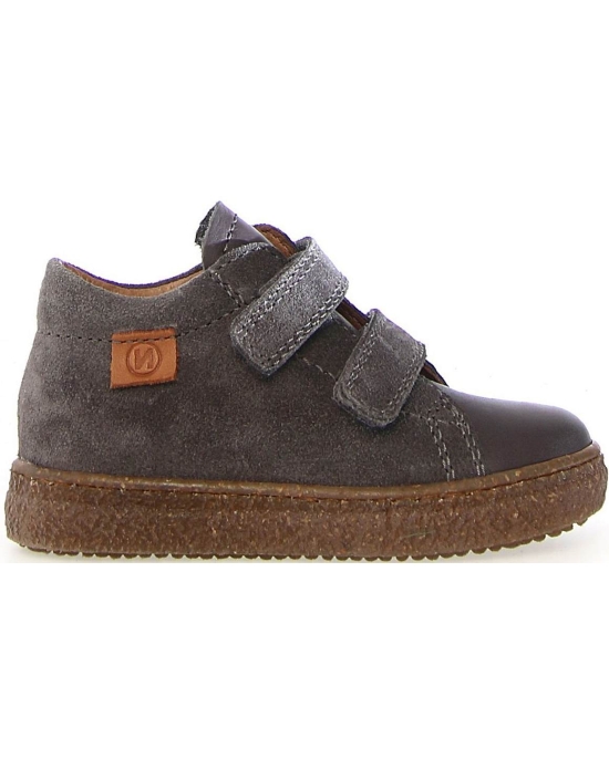 Gray leather toddler boots for child