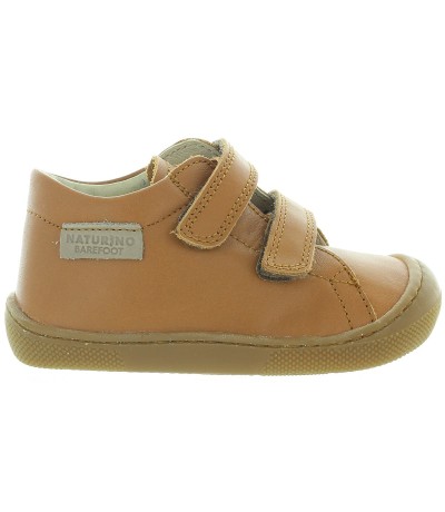Brown leather shoes for baby boys