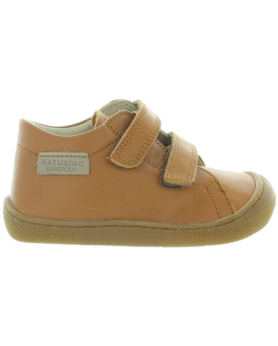 Brown leather shoes for baby boys