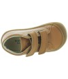 Brown leather shoes for baby boys