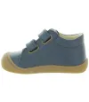 Navy leather wide width toddler boots