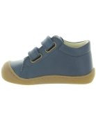 Navy leather wide width toddler boots